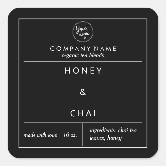 ビジネス製品ラベル スクエアシール (正面)