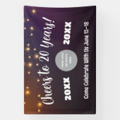 ビジネス記念日お祝い列ライト 横断幕 (縦)