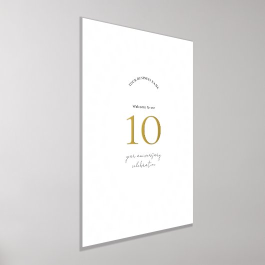 ビジネス記念日パーティーエレガントイベントフォイル記号 箔ポスター (レイダウン)