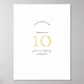 ビジネス記念日パーティーエレガントイベントフォイル記号 箔ポスター (正面)