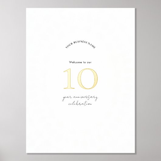 ビジネス記念日パーティーエレガントイベントフォイル記号 箔ポスター (正面)