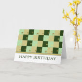 ビジネス誕生日カカッコいいード(正方形付き) – カスタム カード (黄色い花)