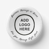 ビジネス誕生日結婚の大学院ロゴ写真 ペーパーボウル (正面)