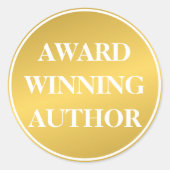 ビジネス賞を受賞した作家金ゴールド白書 ラウンドシール (正面)