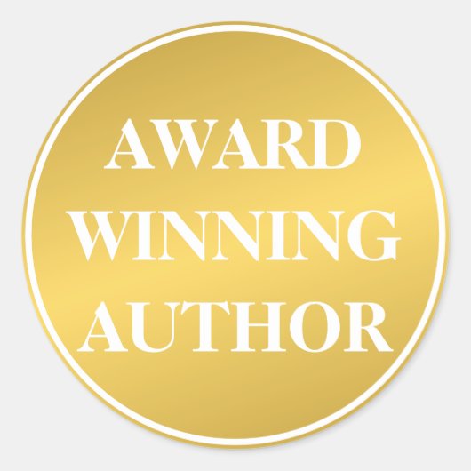 ビジネス賞を受賞した作家金ゴールド白書 ラウンドシール (正面)