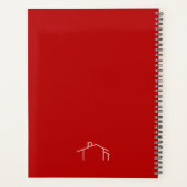 ビジネス赤と青の家のロゴアポイントメント本 プランナー手帳 (裏面)