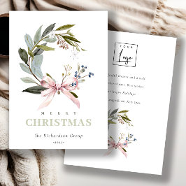 ビジネス赤面グリーンウィンターリースのロ企業のゴ シーズンカード