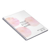 ビジネス赤面水の色のサークルのソーシャルメディア ノートブック (右側)