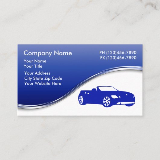 ビジネス車のカード 名刺 (正面)