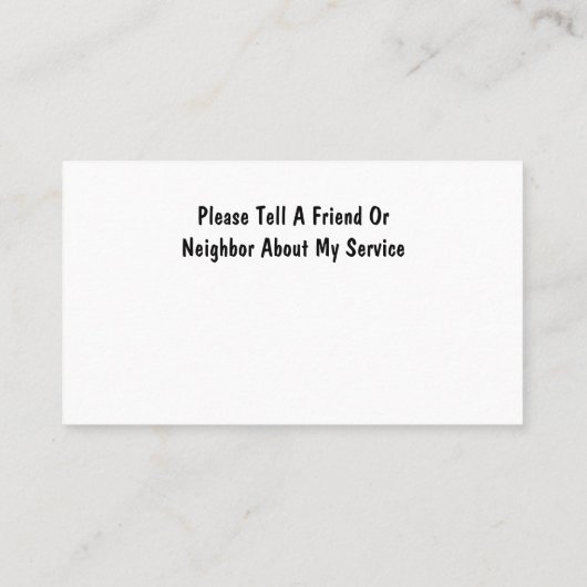 ビジネス車のカード 名刺 (裏面)