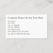 ビジネス車のカード 名刺 (裏面)