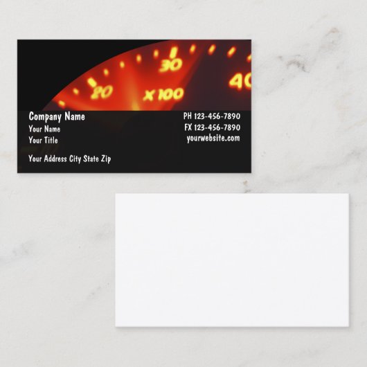 ビジネス車のカード 名刺 (正面/裏面)