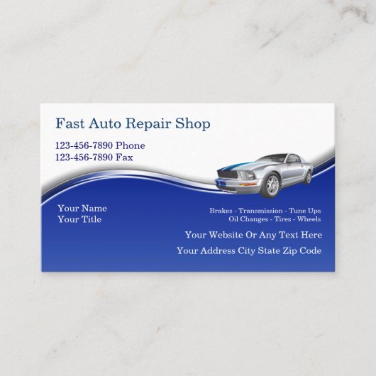 ビジネス車のカード 名刺 (正面)