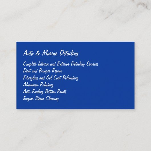 ビジネス車のカード 名刺 (裏面)