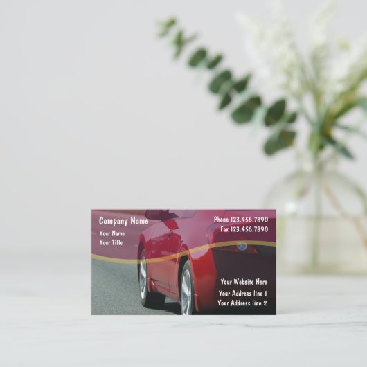 ビジネス車のカード 名刺 (スタンド正面)
