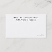 ビジネス車のカード 名刺 (裏面)