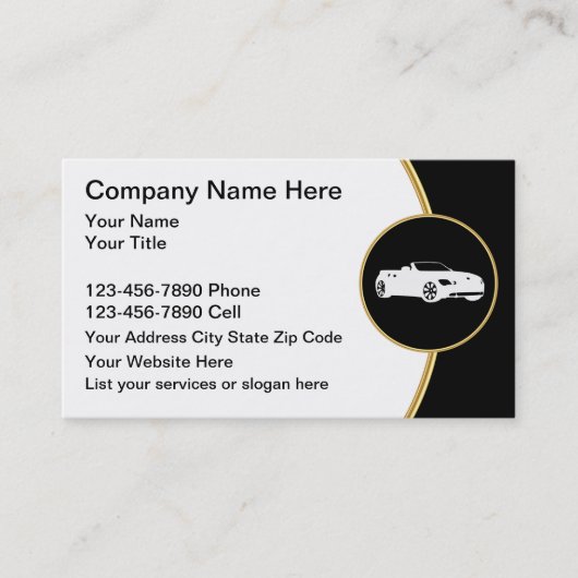 ビジネス車のカード 名刺 (正面)