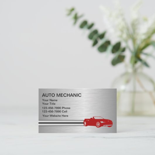 ビジネス車のカード 名刺 (スタンド正面)