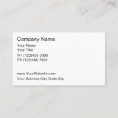 ビジネス車のカード 名刺 (裏面)