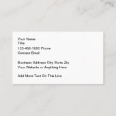 ビジネス車のカードSUVグラフィックス 名刺 (裏面)