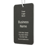 ビジネス連絡名情報ロゴの白黒 カーエアーフレッシュナー (左)