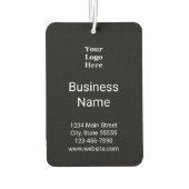 ビジネス連絡名情報ロゴの白黒 カーエアーフレッシュナー (裏面)