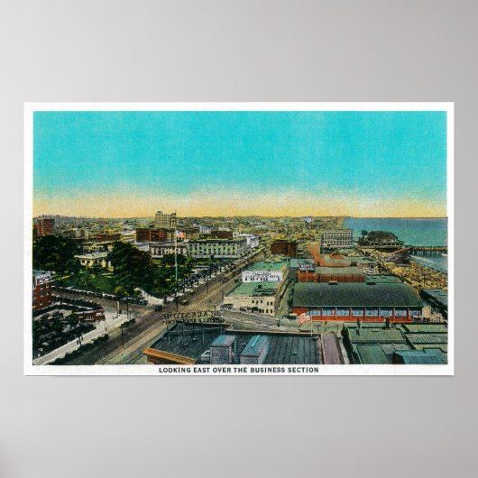 ビジネス部門以上の東を見る,長いビーチ ポスター (正面)