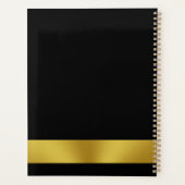 ビジネス金ゴールドとブラックネームのロゴアポイントメントブック プランナー手帳 (裏面)