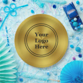 ビジネス金ゴールドとブラックプロモーションのロゴはこちら ペーパープレート (パーティー)