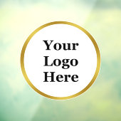 ビジネス金ゴールドとホワイトテンプレートここにロゴ ウィンドウサイン (シート3)