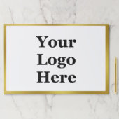 ビジネス金ゴールドとホワイトテンプレートここにロゴ ペーパーパッド (インサイチュ)