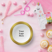 ビジネス金ゴールドとホワイトロゴはこちらテンプレート ペーパーボウル (パーティー)