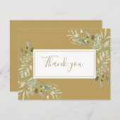 ビジネス金ゴールドサンキュー春離れカード サンキューカード (正面/裏面)