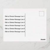 ビジネス金ゴールドホワイトロゴはこちら両面テンプレート 箔招待状ポストカード (裏面)