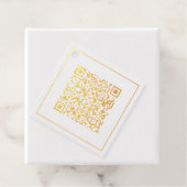 ビジネス金ゴールドロゴバーコードQRコード フェイバータグ (箱)