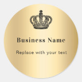 ビジネス金ゴールド王室のクラウン ラウンドシール (正面)
