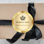 ビジネス金ゴールド王室のクラウンWebサイト ラウンドシール