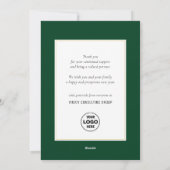 ビジネス金ゴールド2025フェスティバルクリスマスパインブウ シーズンカード (裏面)