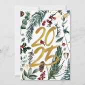 ビジネス金ゴールド2025フェスティバルクリスマスパインブウ シーズンカード (正面)