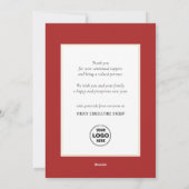 ビジネス金ゴールド2025フェスティバルクリスマスパインブウ シーズンカード (裏面)