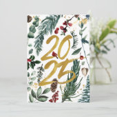 ビジネス金ゴールド2025フェスティバルクリスマスパインブウ シーズンカード (スタンド正面)