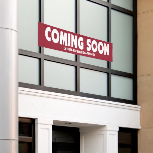 ビジネス開始印の旗をすぐに来ること 横断幕 (ビルの外側)