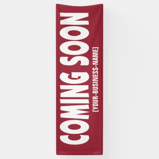 ビジネス開始印の旗をすぐに来ること 横断幕 (縦)