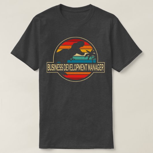 ビジネス開発マネージャーの恐竜 Tシャツ (デザイン正面)