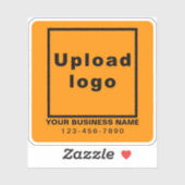 ビジネス電話番号オンOrange Square Vinyl シール (シート)