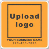 ビジネス電話番号オンOrange Square Vinyl シール (正面)