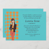 ビジネス電話 退職のお誘い 招待状 (正面/裏面)