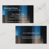 ビジネス青、ブラウン及び黒のストライプの名刺 名刺 (正面/裏面)
