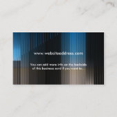 ビジネス青、ブラウン及び黒のストライプの名刺 名刺 (裏面)