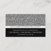 ビジネス頭が切れるカードシンプルキラキラ効果銀 名刺 (裏面)